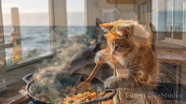 Котик спасает дельфина.