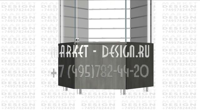 Стеклянная витрина шестигранник с экономпанелями с п?