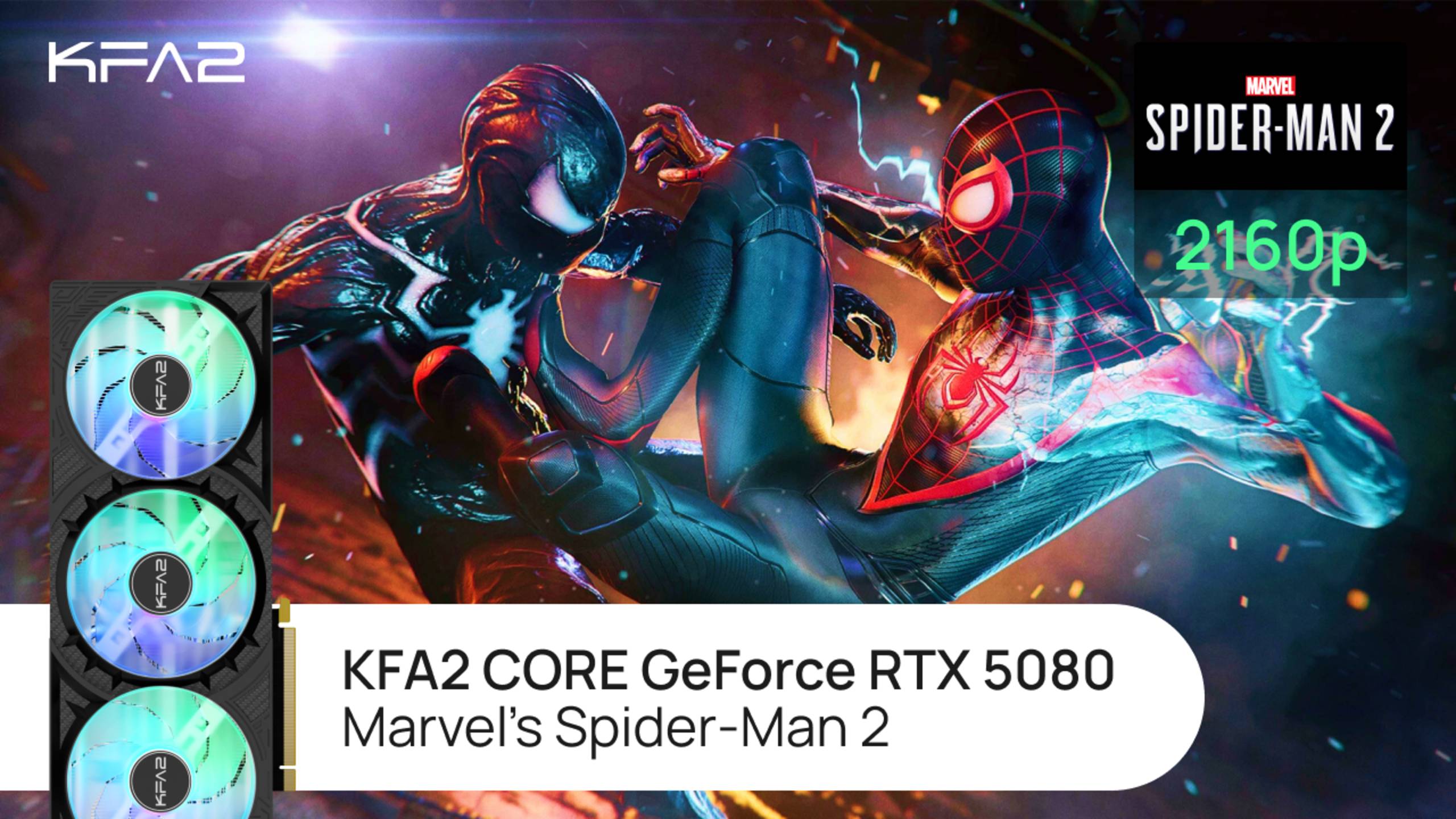 Тест видеокарты KFA2 CORE GeForce RTX 5080 Black в Marvel's Spider-Man 2 | 2160p (4K) разрешение