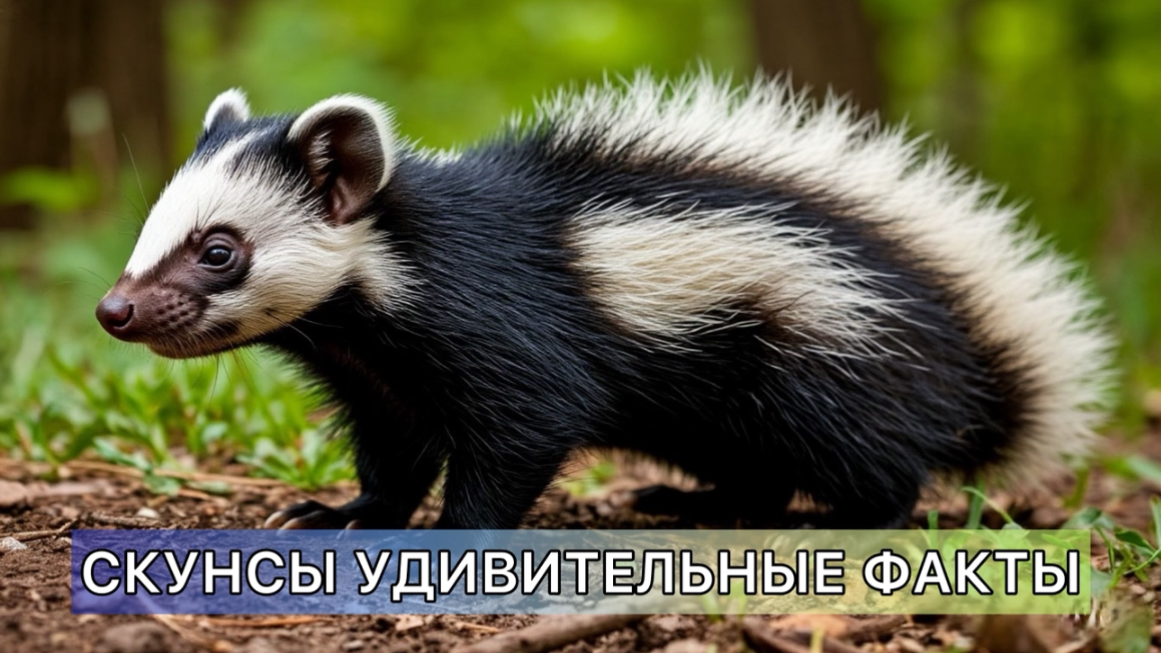 Скунс удивительное животное, как они живут