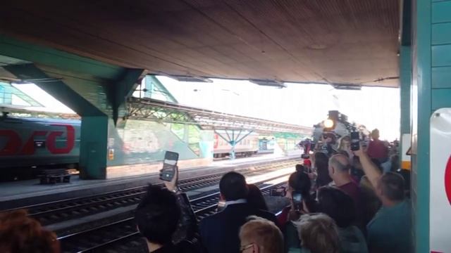 Встреча состава "Паровоз ПОБЕДЫ"