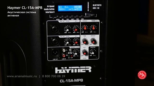 Акустическая система активная Haymer CL-15A-MPB, 400Вт RMS, класс D, 15
