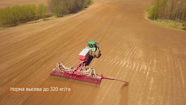 Высокопроизводительная сеялка Kverneland DG II в Ярославской области.