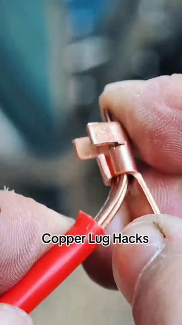 Крепление кабеля в медном наконечнике