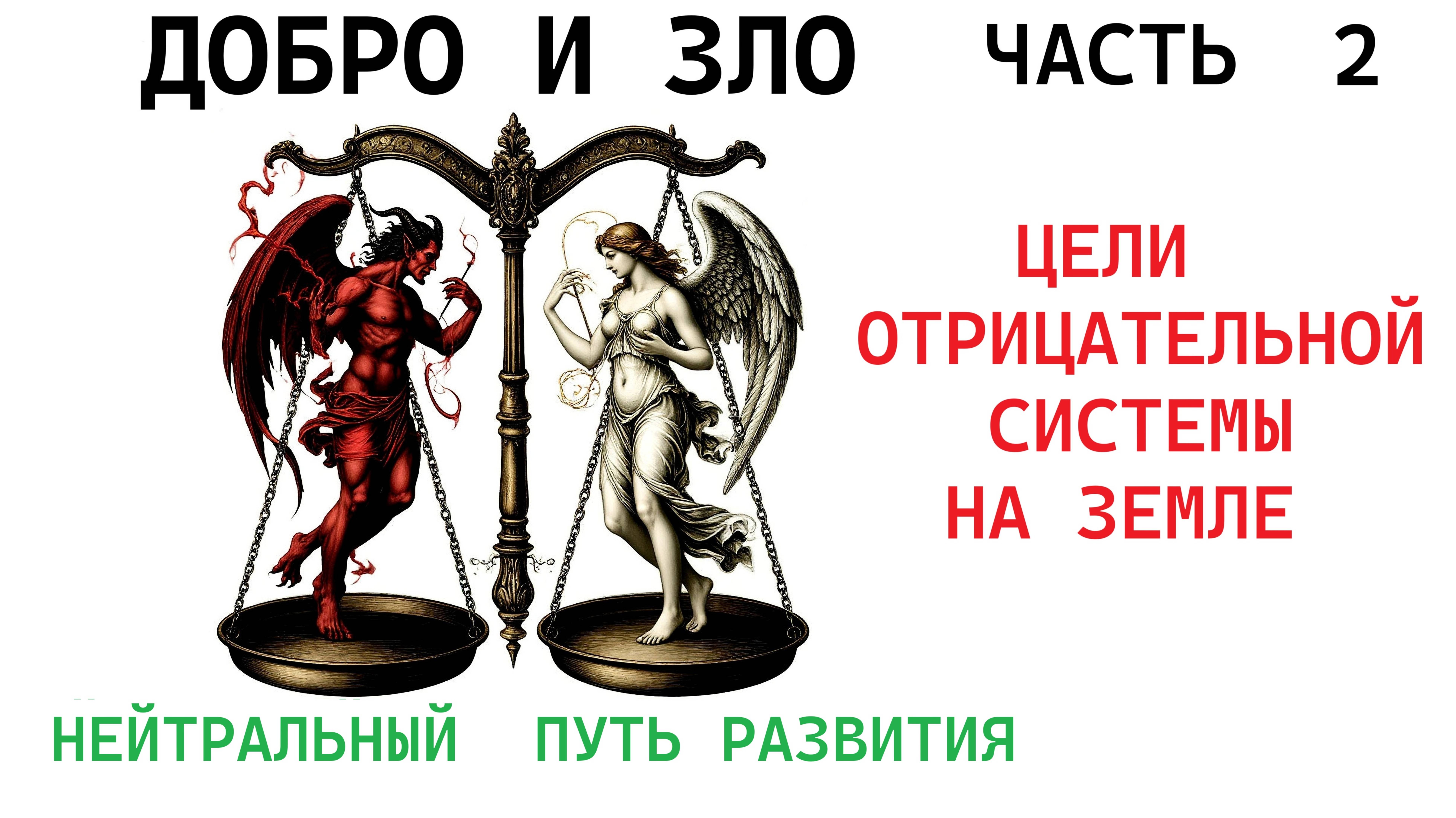 Добро и зло. Часть 2. Цели отрицательной системы на земле. Нейтральный путь развития.