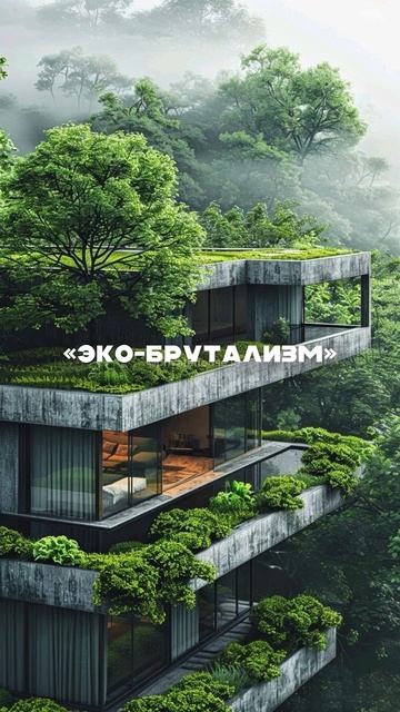 Эко-брутализм в архитектуре 🔥 #дизайн #брутализм #экостиль #архитектура #строительство