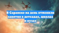 В Саранске на день отменили занятия в детсадах, школах и вузах