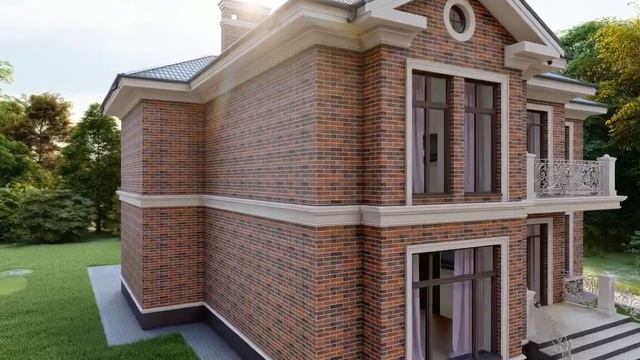 Проект двухэтажного дома с террасой