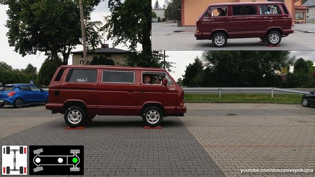 ТЕСТ НА ПРОСКАЛЬЗЫВАНИЕ - Volkswagen T3 Caravelle Syncro 1991 года выпуска против VW T6 4Motion 2019