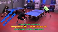 1/2 отбор СЛНТР Чернов М. (710) - Елышев Р. (834) 27.04 турнир по настольному теннису СПб