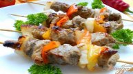Свиной шашлык на сковороде-гриль