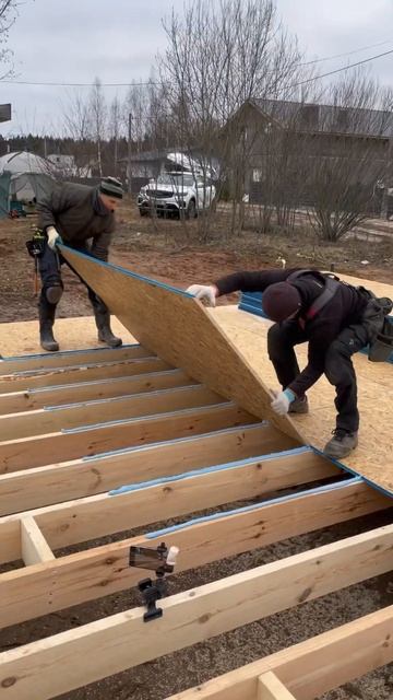 Каркасный дом 130 м.кв #woodworking #construction #carpenter #каркасныйдо