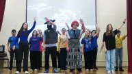 КОГДА МЫ БЫЛИ МОЛОДЫМИ - Ученики поют песню на конкурсе
