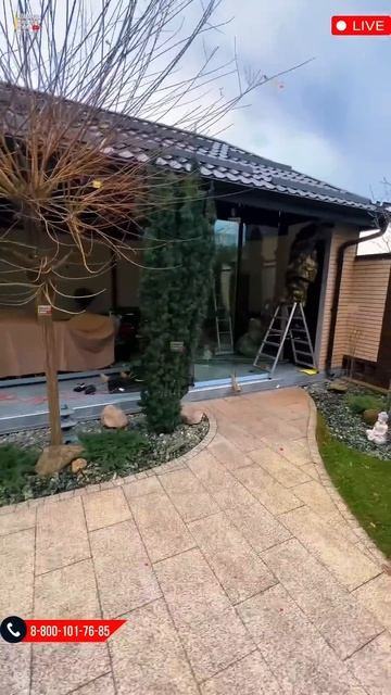 Безрамное остекление беседки #командадемина #дизайни?