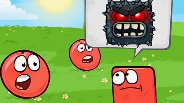 Красный Шарик, красный Несносный Шарик, Красныч Игра. мультики для детей. Красный колобок