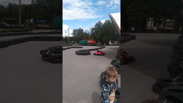 картинг, первый заезд