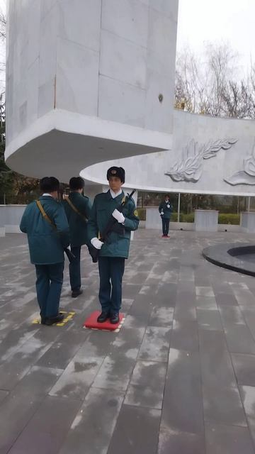 Развод караулов у Вечного огня в Ростове-на-Дону