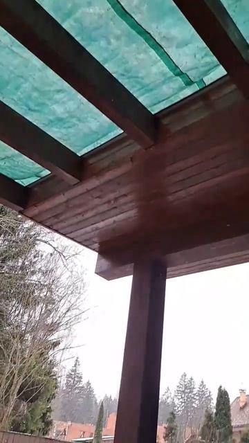 навес из бруса