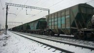 Тепловоз 2ТЭ116-1424 с грузовым