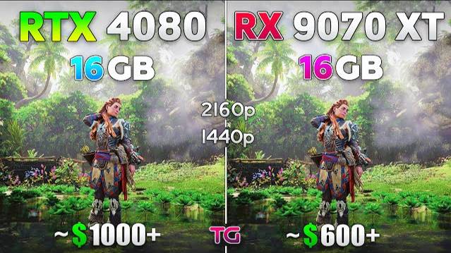RTX 4080 vs RX 9070 XT - Test in 10 Games | 1440p & 4K