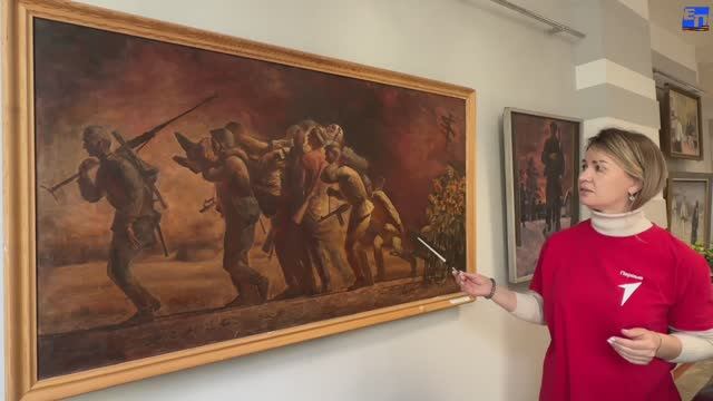 В Енисейском педагогическом колледже состоялась выставка картин.