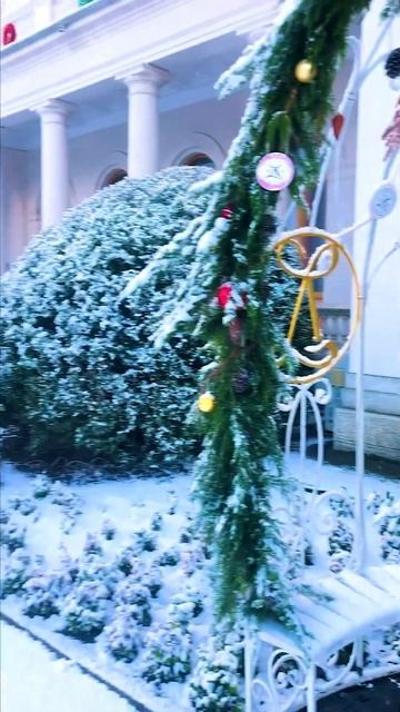 Сказочная зимняя прогулка вокруг заснеженного Ливадийского дворца ❄️🏛❄️
