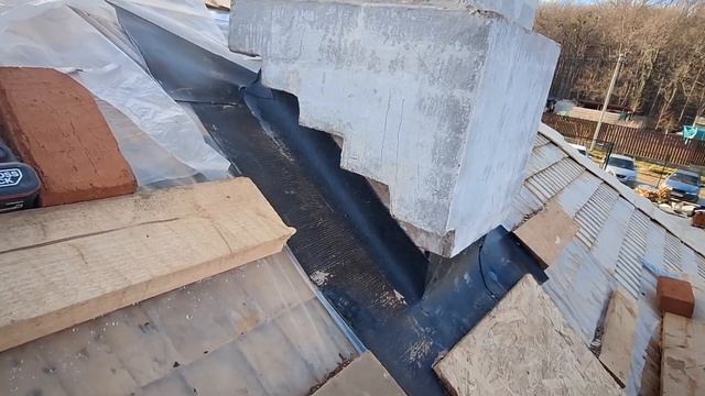 зонт на дымоход. Русская печь. обвод дымохода.