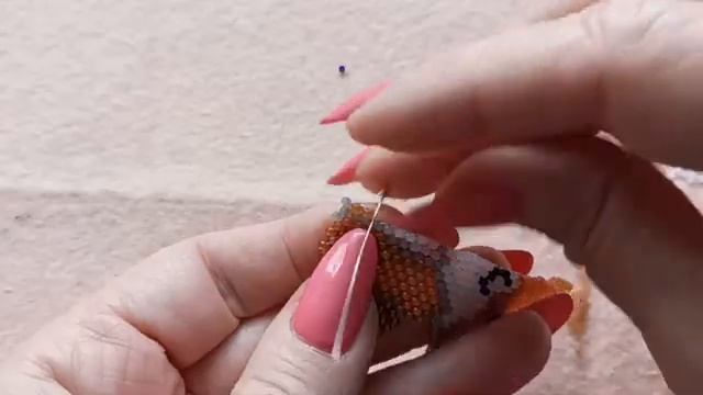 🦊 ЛИСИЧКА 🦊. Кирпичное плетение. Часть 2_5.