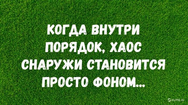 Когда внутри порядок ...