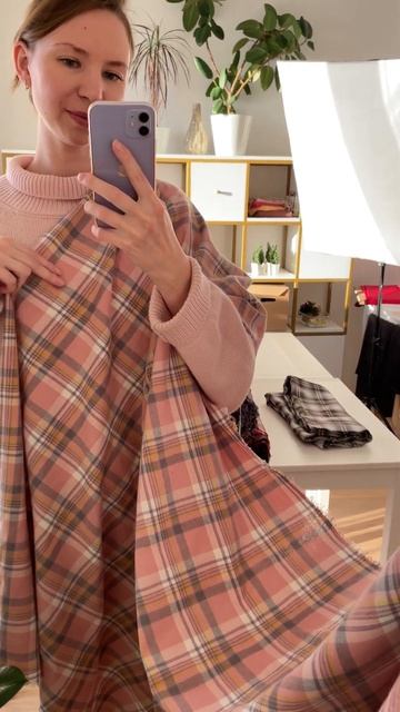 Фланель в клетку Мягкий розовый #sewing #пошив #рукоделие