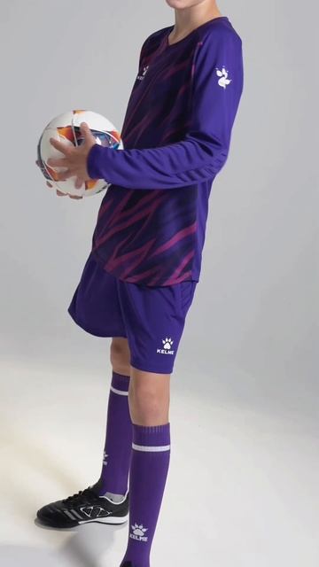 Детская вратарская форма KELME Long Sleeve Goalkeeper Suit Violet  #football