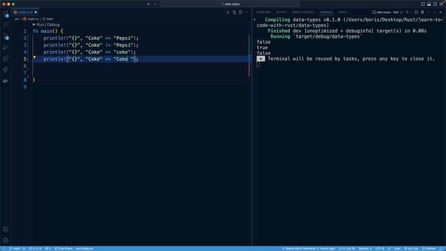 3.014. Equality and Inequality Operators