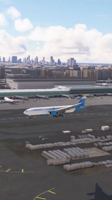 Лучший вид на посадку самолета Boeing 777 в аэропорту Дуба?