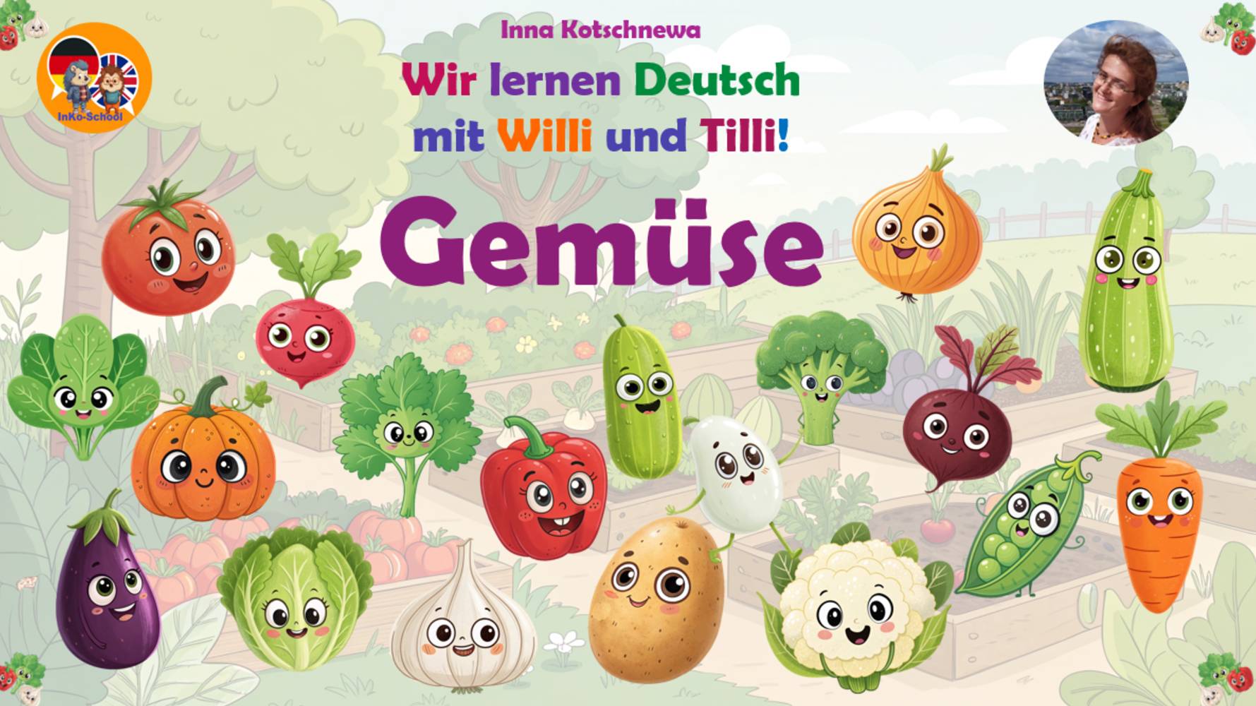 Gemüse Овощи Wir lernen Gemüse mit Willi und Tilli