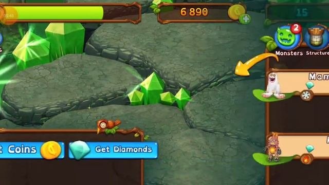 Купил шар с рудой или брилиантами в игре My sining monster Fire 
