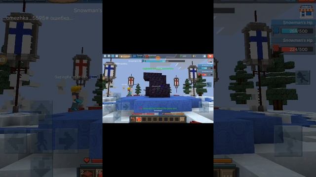 играю в blockman go но (в снежки)
