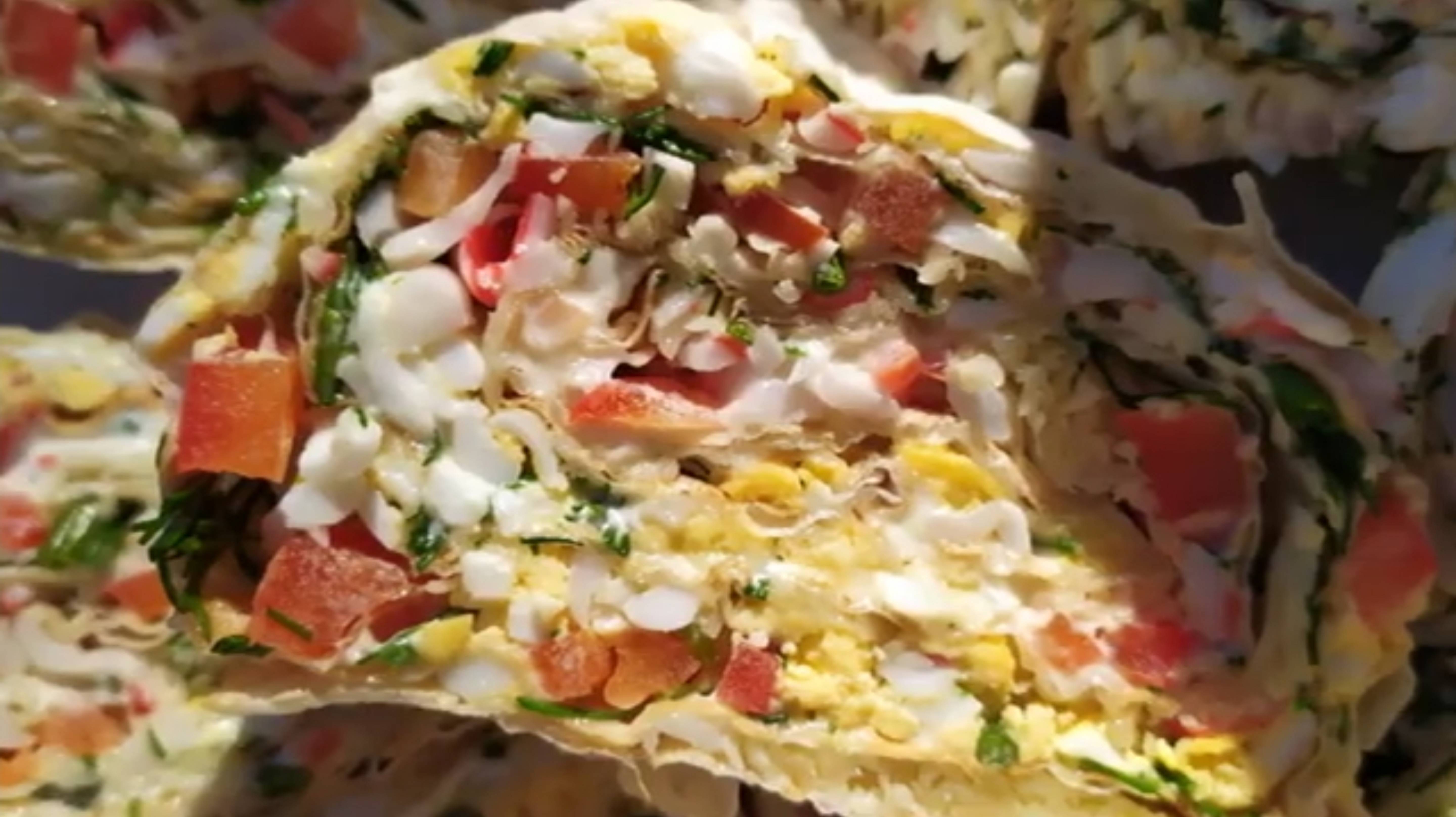 Рулет из лаваша с крабовыми палочками, не такой как у всех