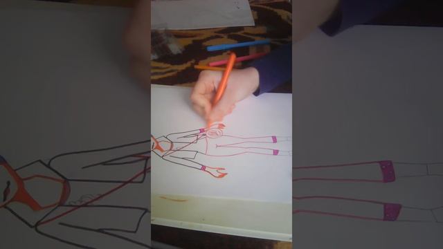 Как нарисовать маринетт  2часть