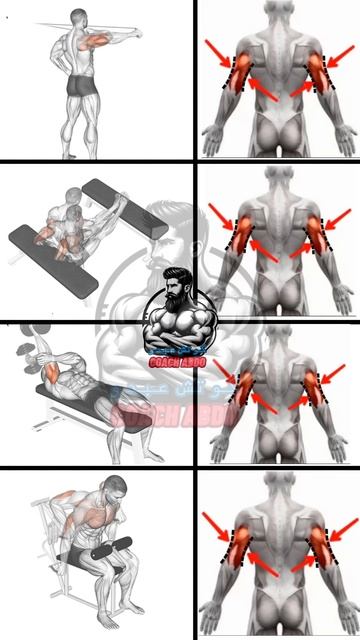 Самые мощные упражнения для увеличения трицепса 💪 | Лучшая тренировка трицепса 🔥