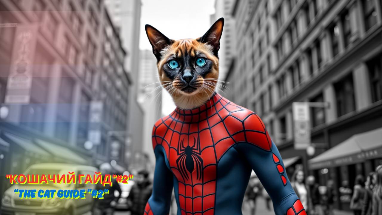 🐾 Ты НЕ ГОТОВ к ЭТОМУ коту! Сиамский Спайдер Кэт — супергерой с хвостом!