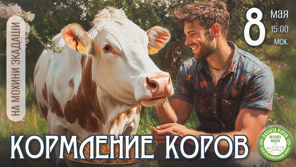 Кормление коров онлайн в день Мохини экадаши, 08.05.2025г., Планета коров