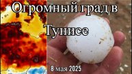 В Тунисе выпал град размером с яблоко после аномальной жары...