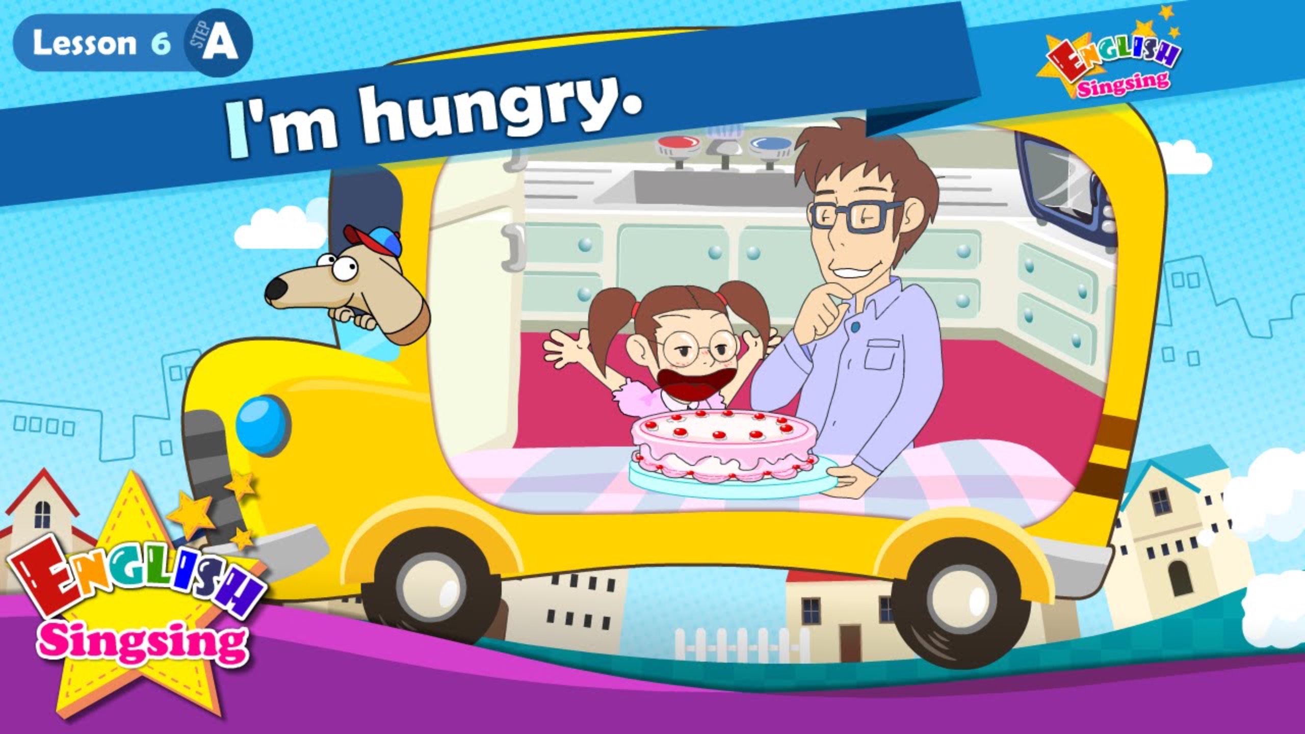 АНГЛИЙСКИЙ ЯЗЫК ДЛЯ ДЕТЕЙ | Lesson 6 (A) I'm hungry - Have some cake - At the table - Cartoon Story