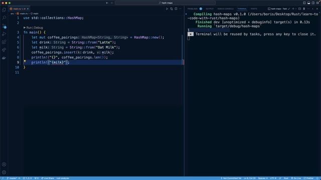 16.003. HashMaps and Ownership
