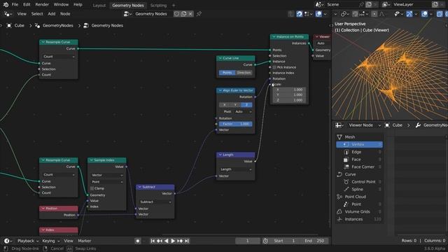 Animated line patterns 49(Анимированные линейные узоры)Geometry Nodes