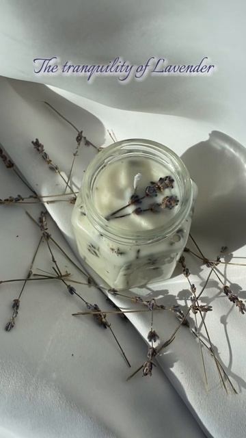 свеча с лавандой(подробнее в тгк Selit)#candle #lavander #свечи #с