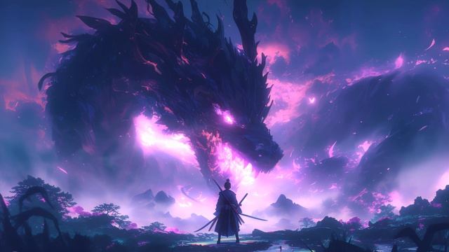 fantasy-samurai-vs-purple-fire-dragon-HD-live
