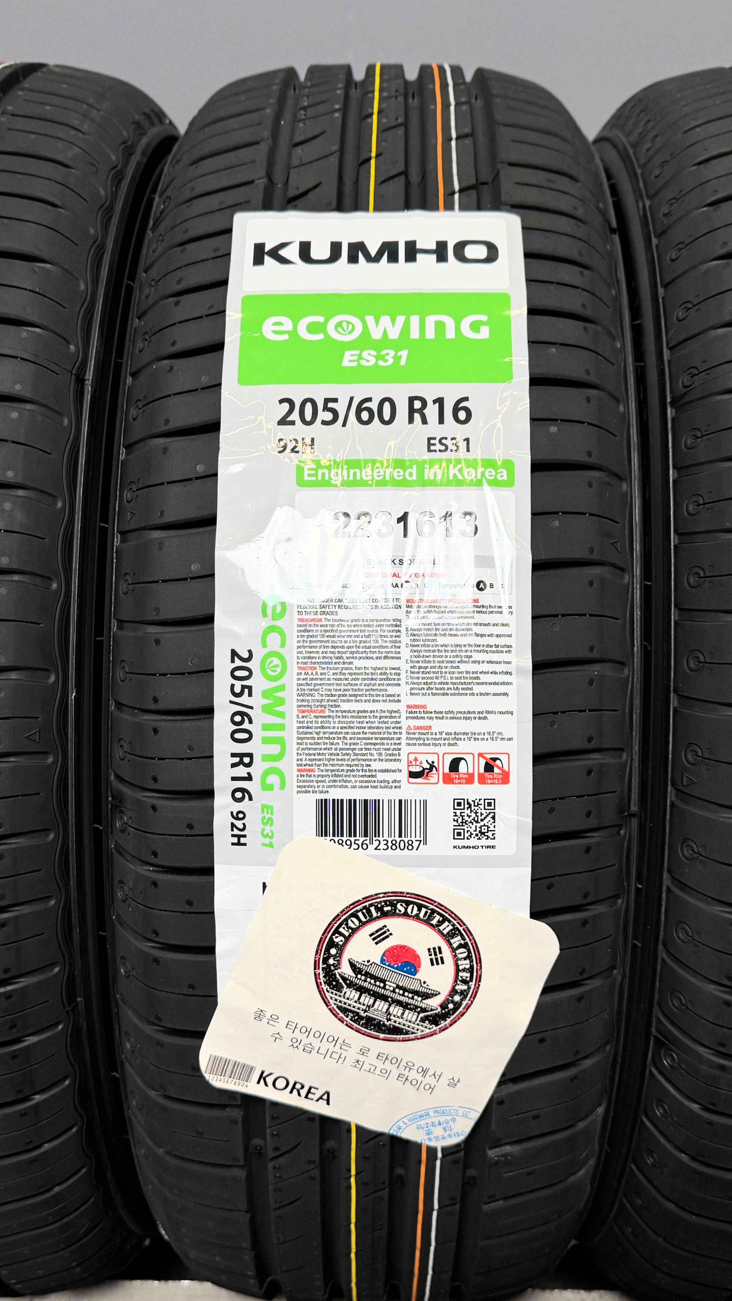 Kumho Ecowing ES31 205/60 R16 92H