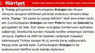 🇺🇸🇺🇦🇹🇷Трамп попросил Эрдогана выступить посредником по завершению войны в Украине, - Hurriyet.