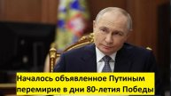 Началось объявленное Путиным перемирие в дни 80-летия Победы